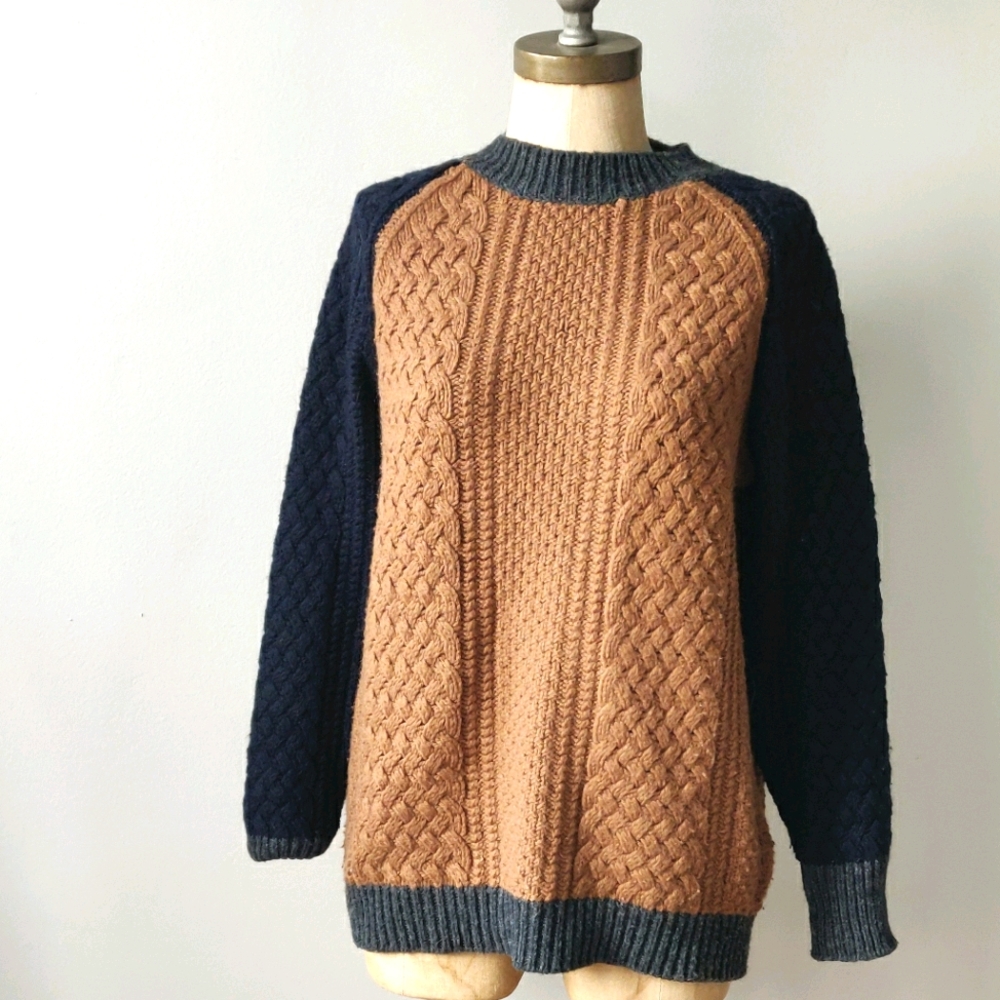 Color blocked Zara wool blend sweater